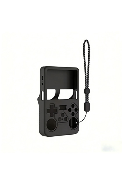 Cover Black Silicone Protective Case for R36S Handheld Game Console 360° Full Cover Shockproof Anti