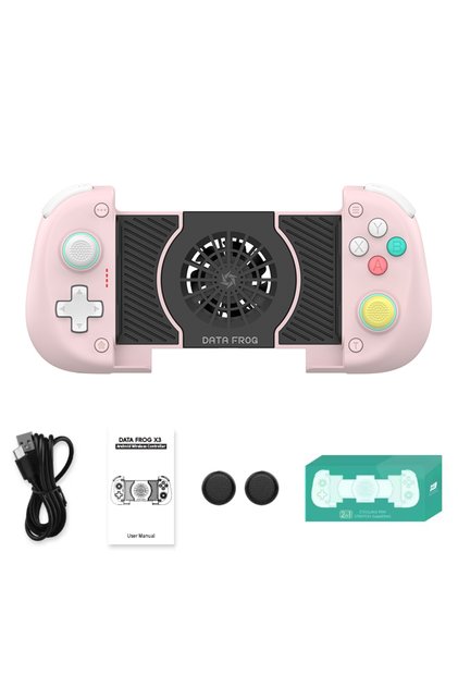Pink DATA FROG X3 Wireless Controller for Android Game Controller for Samsung Galaxy for PUBG Mobile