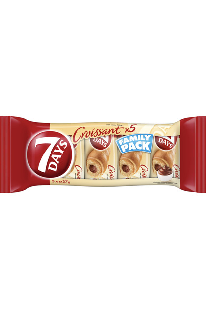 7 Days Croissant cu umplutura de cacao, set 5x37g, 185g