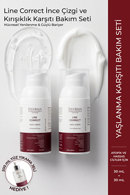 Line Correct Active Care Set for Sensitive and Dry Skin: Facial Serum & Facial Cream