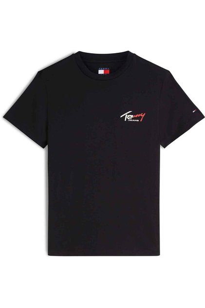 Erkek Marka Logolu Günlük Kullanıma Uygun Siyah T-Shirt