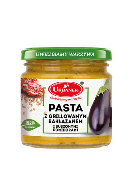 Pasta cu vinete la gratar si rosii uscate, 180g, Urbanek, vegana, bogata in fibre