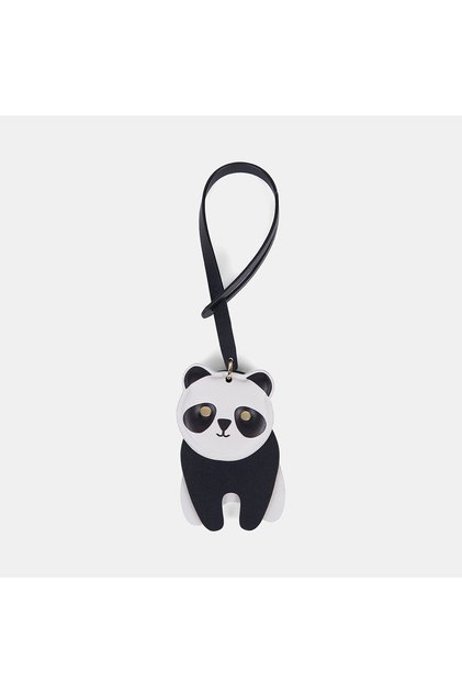 Siyah Panda Figürlü Deri Charm