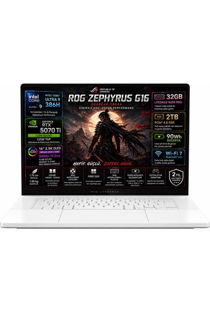 ROG Zephyrus G16 GU606AR-TB044-Gaming Intel Core Ultra 9 386H 32GB 2TB SSD RTX 5070 Ti 16" OLED Fdos