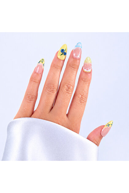 Takma Tırnak Nail Art Kısa Badem Ten Rengi M Beden 10'lu El Yapımı Jel Tırnak KKBD-3512