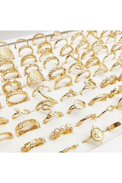 mix size(16-19mm) 30pcs style 4 30pcs/Lot Factory Wholesale Dropshipping Antique Design Finger Rings