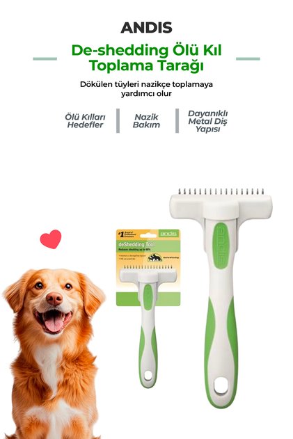 Kedi Köpek De-Shedding Tarağı – Düğüm ve Ölü Tüyler İçin