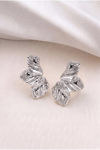 Silver Colored Wing Women's Earrings