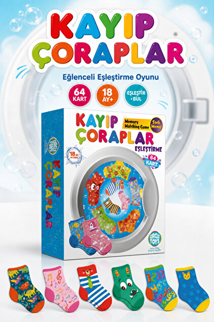 Circle Toys Kayıp Çoraplar Eşleştirme Beceri Zeka Geliştirme Oyunu ...