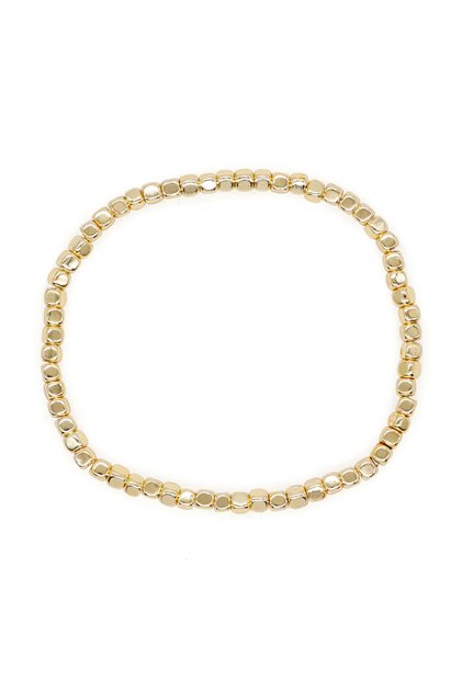 TDS-B23112101A Go2boho Square Hematite Stone Bracelets Golden Beaded Stacking Elastic Stretch Handma