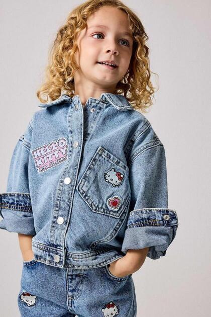 Hello Kitty Embroidered Buttoned Jean Jacket Baby Girl I1184A526Au