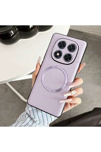 Redmi Note 14 Pro+ PURPLE Minimalist Luxury For Xiaomi Redmi Note 15 14 Pro Plus 5G Case Magnetic PU