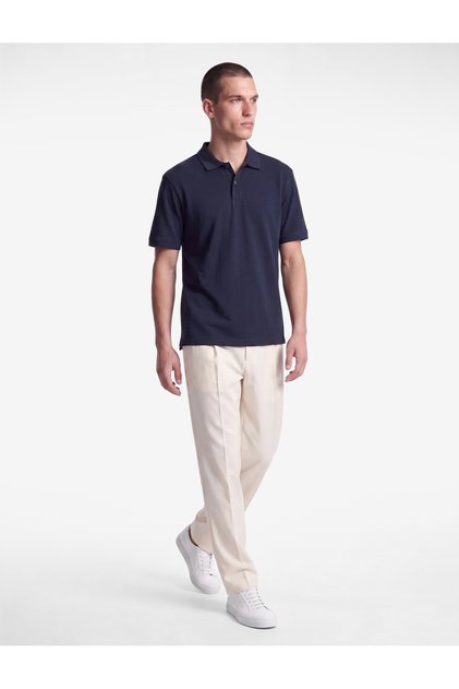 Regular Fit Short Sleeve Cotton Polo Neck T-Shirt