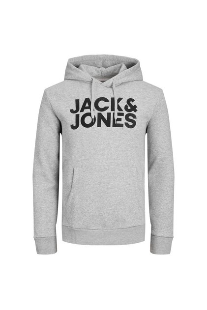 JACK &JONES Φούτερ με λογότυπο εταιρείας - 12152840-Ανοιχτό Γκρι Μελανζέ