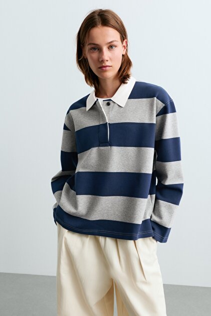 Jacquard cotton piqué polo shirt