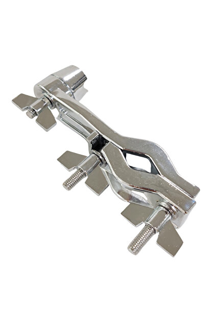 silvery Metal Drum Cymbal Stand Mount Clamp,360 Degree Rotation Cymbal Extension Clamp Boom Arm Moun