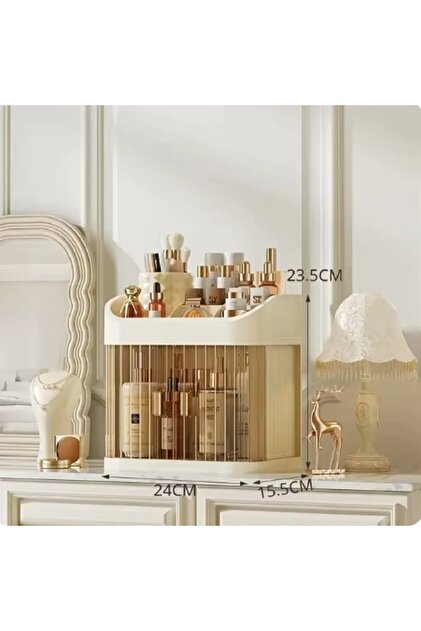 Two layers Cosmetics Storage Box Large Capacity Dressing Table Skin Care Products Storage Rack Drawe