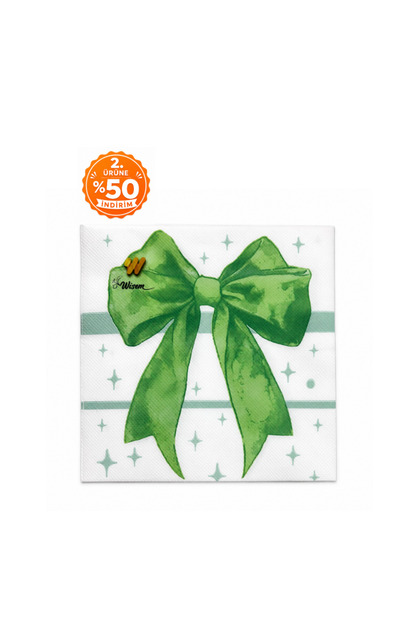 🎀 Bowknot Patterned Presentation Napkins 1 Pack (20 Pieces) | Stylish and Decorative Paper Napkin | Birthday, Engagement, Promise, Invitation, Party and Special Day Table Napkin