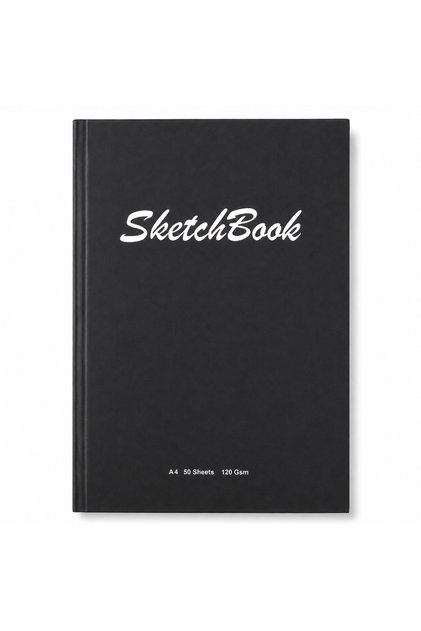 Premium A4 SketchBook Sert Kapak Eskiz Defteri | 120 gr Kağıt | 50 Yaprak (100 Sayfa) | Karakalem & Teknik Çizim İçin
