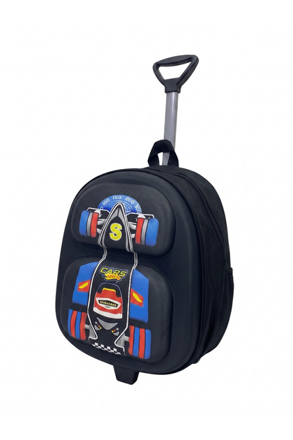 Boys' Kindergarten Nursery Backpack with Wheels Embossed School Bag