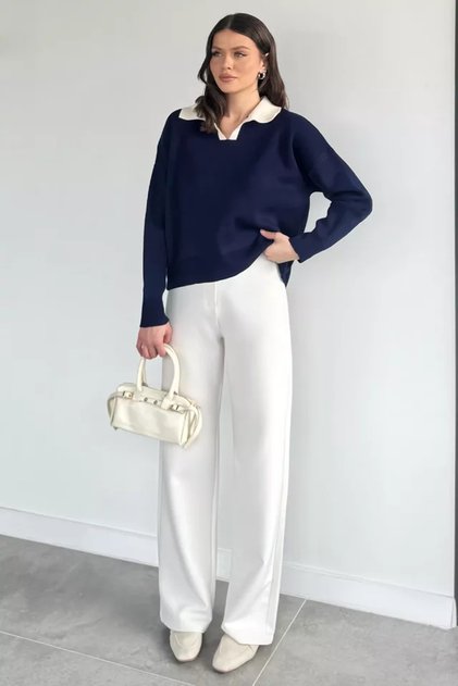 Gülseli Polo Collar Casual Knitwear Blouse (Available in S, M, L, XL)