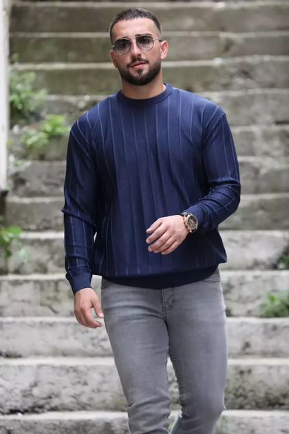 Crew Neck Men's Knitwear Sweater