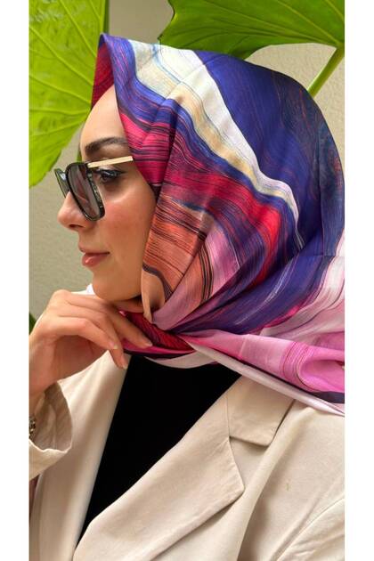 Multi-Color Aura Pattern Soft Cotton Scarf