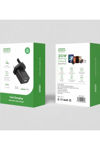 Vish Walli Any Smart 20W Type-C Port - Black