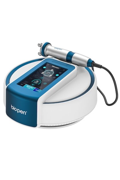 Dispozitiv multifuncțional de întinerire facială, T6, RF, EMS, Lumină albastră, Masaj rotativ 360°