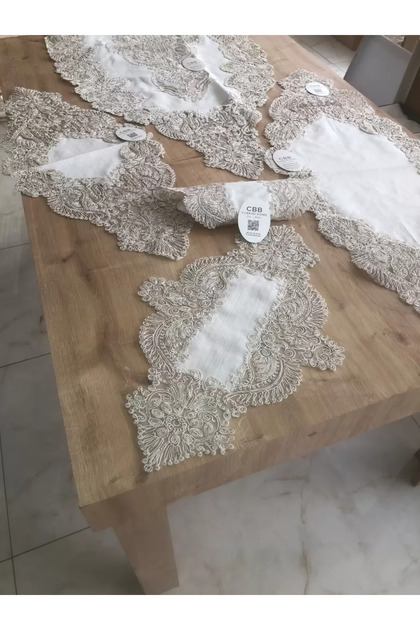 Living Room Set Linen Angelika Dowry Box Cream Gold Runner Set 5 Piece Linen Runner Table Coffee Table Console Cover
