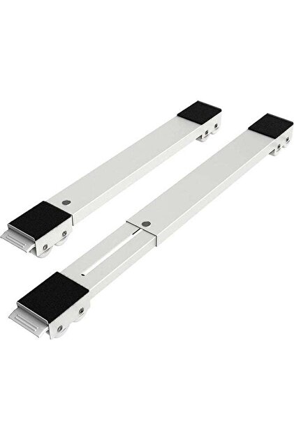 Washing Machine Dolly,2-Piece Extendable Appliance Rollers,Refrigerator Heavy Duty Stand Wheels,Fridge Appliance Mover Mobile Base,45 to 71.9cm,White
