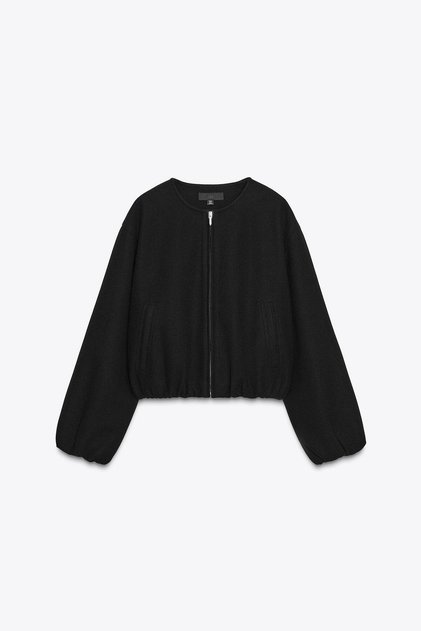 Women's Viral Cashmere Fabric Bomber Jacket