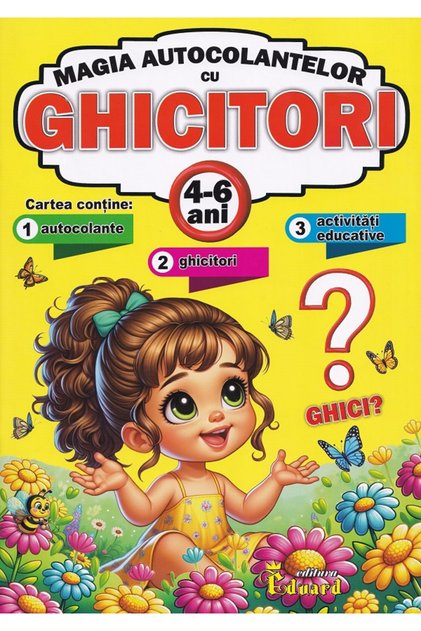 Magia autocolantelor cu ghicitori 4-6 ani