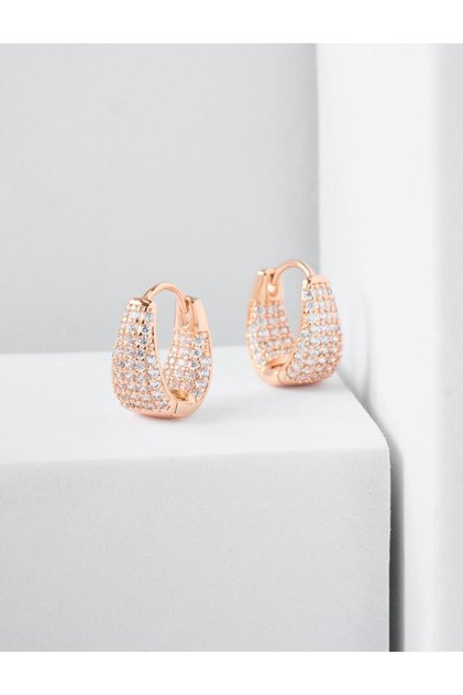 Gold Color Drop Model Elegant Stone Earrings