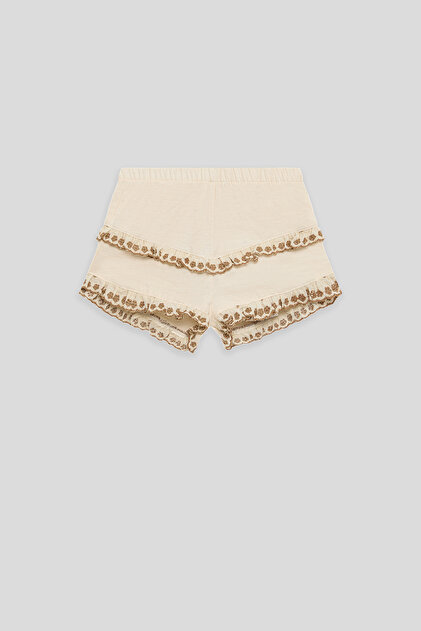 Baby Girl Ecru Shorts