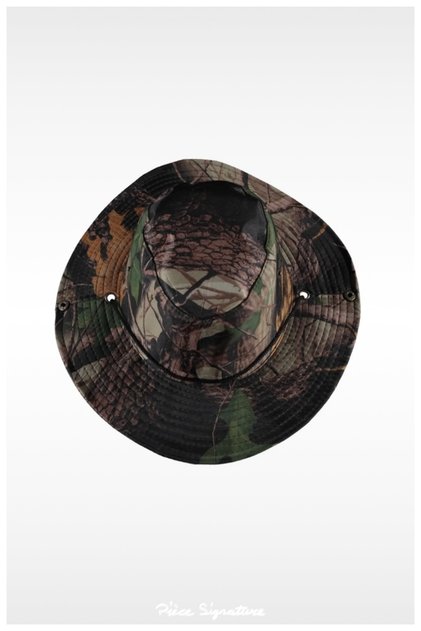 Summer Boonie Bucket Hat ( Unisex ) ( Tree Bark Pattern ) ( Khaki ) ( 55-58 Cm )