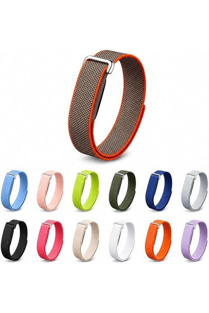 Nylon Loop Band Compatible with Google Fitbit Air, Soft Breathable Woven Replacement Wristband with Adjustable Hook-and-Loop Closure, Lightweight Sport Strap for Women and Men