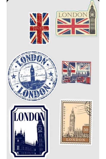 London Sticker London Sticker England Sticker Set 22X30