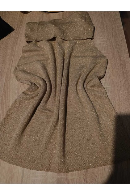 Stylish, Exclusive, Trendy, Lightly Sparkling, Delicately Draped, Knitwear, Body Blouse
