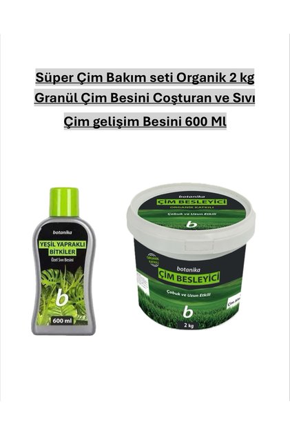 Süper Çim Organik Granül ve sıvı Besini 200 m2 Yeşirtici Güçlendirici Coşturan Çoğaltan