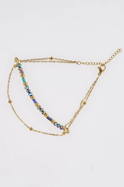 Beaded Anklet Gold