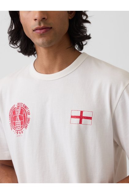 Erkek Beyaz FIFA WORLD CUP™ Klasikleri Relaxed Grafik T-Shirt