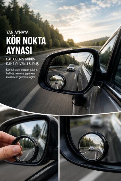 2-Piece Blind Spot Mirror Set Auto Motorcycle Blind Spot Rear View Side View Safety Mirror