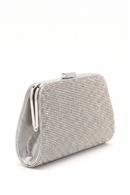 292 Silver Stone Women's Evening Dress Bag