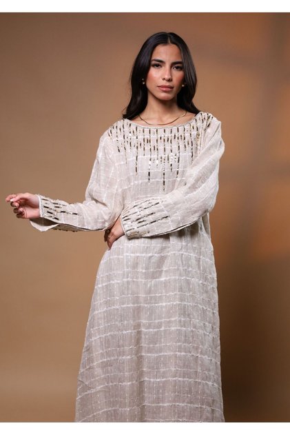 Jalabiya Thana - Luxury and Elegance in All Its Details - Beige - L