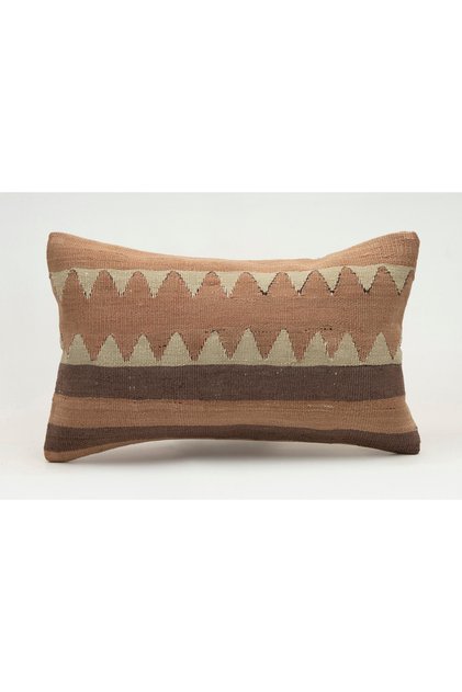 Handmade Vintage Throw Pillow Cover Made from Old Kilim, Wool, 30X50 cm