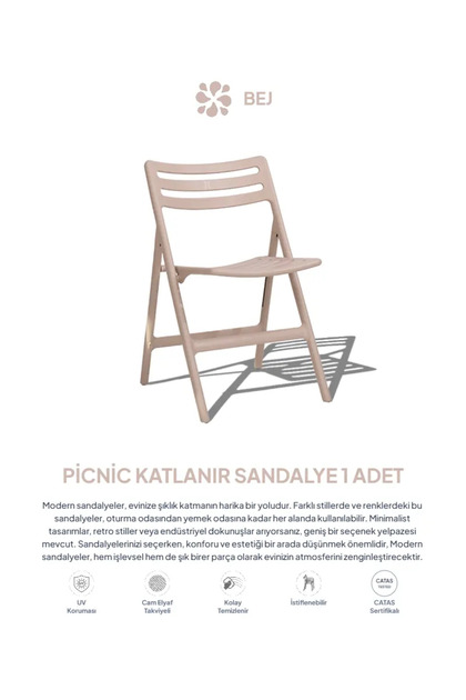 PİKNİK KATLANABİLİR SANDALYE 1 ADET