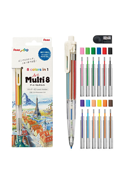 Art Multi8 Mekanik Boya Kalemi 2.0mm ve Refil Seti XPH804STSB