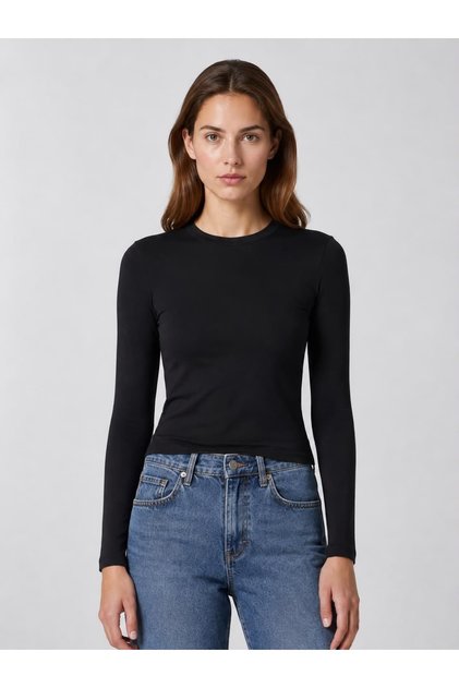 Women's Massi Crew Neck Basic Blouse