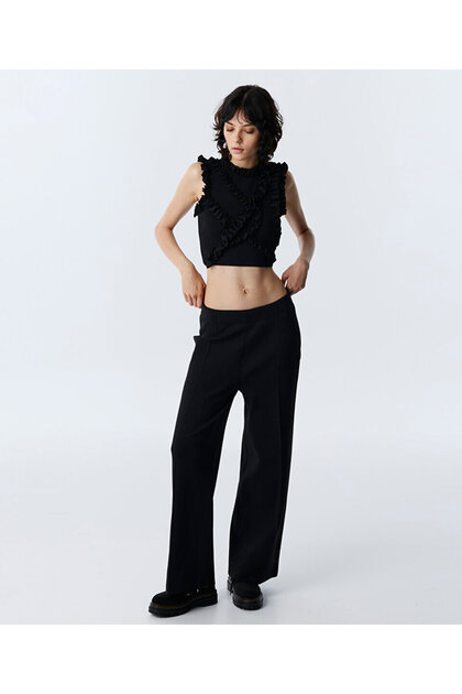 ELASTİK BEL WIDE LEG PANTOLON